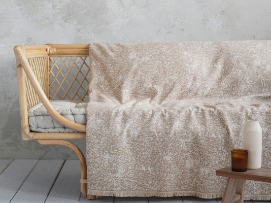 Ριχτάρι Cameo Taupe Nima Πολυθρόνα 180x180cm Βαμβάκι-Πολυέστερ