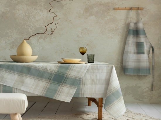 Τραπεζομάντηλο Naive Green-Beige Nima 150 X 220 150x220cm 100% Βαμβάκι