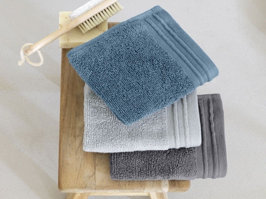 Πετσέτες Breezy Dark (Σετ 3τμχ) Dark Blue - Multi Nima Σετ Πετσέτες 30x30cm 100% Βαμβάκι