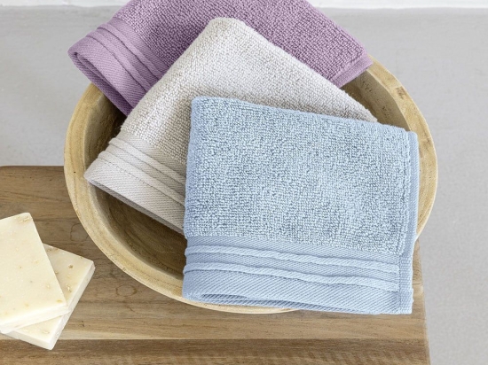 Πετσέτες Breezy Light (Σετ 3τμχ) Light Blue - Multi Nima Σετ Πετσέτες 30x30cm 100% Βαμβάκι