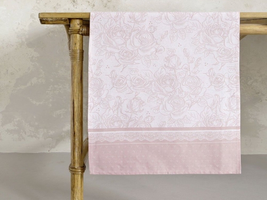 Runner Roses Rose Nima 48Χ150 48x150cm 100% Βαμβάκι