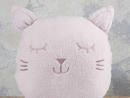 Μαξιλάρι Διακοσμητικό Παιδικό (Με Γέμιση) Meow Pink Nima 40x45 Πολυέστερ