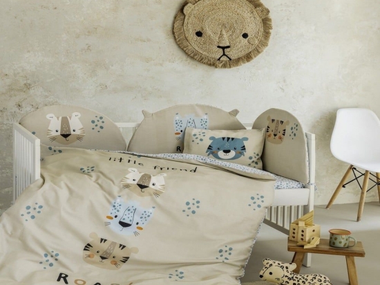 Κουβερλί Βρεφικό Little Friend Beige Nima 100% Βαμβάκι