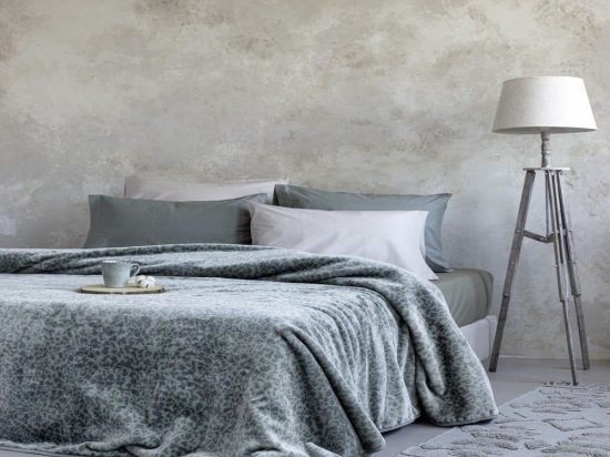 Κουβέρτα Βελουτέ Hilly Dark Mint Nima Μονό 160x220cm Πολυέστερ