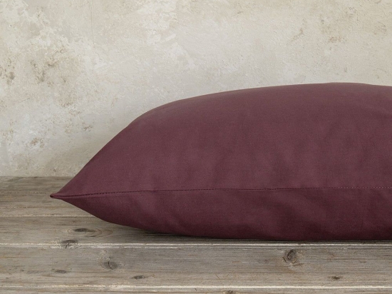 Μαξιλαροθήκες Unicolors (Σετ 2τμχ) Deep Bordo Nima 52X72 100% Βαμβάκι