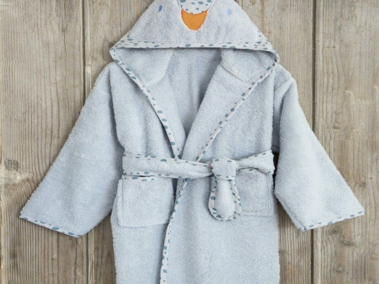 Μπουρνούζι Παιδικό Happy Pingui Light Blue Nima