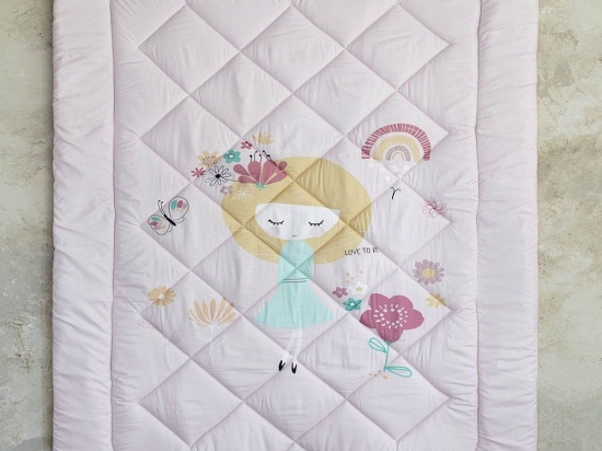 Πάπλωμα Παιδικό Fairy Love Lila Nima Μονό 160x240cm Microfiber