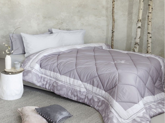 Πάπλωμα Nevena Light Grey Nima Μονό 160x240cm Microfiber