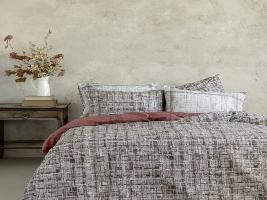 Παπλωματοθήκη Cantata (Σετ 2τμχ) Greige Nima Μονό 160x240cm 100% Βαμβάκι