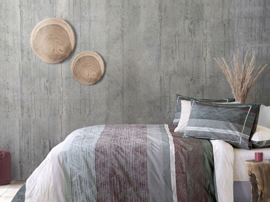 Παπλωματοθήκη Wales (Σετ 3τμχ) Bordo Nima Υπέρδιπλο 220x240cm 100% Βαμβάκι