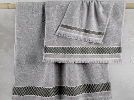 Πετσέτα Sutra Grey Nima Σώματος 70x140cm 100% Βαμβάκι