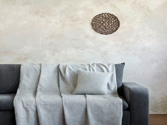 Ριχτάρι Secret Grey Nima Τριθέσιο 180x300cm Ακρυλικό,Βαμβάκι, Polyester