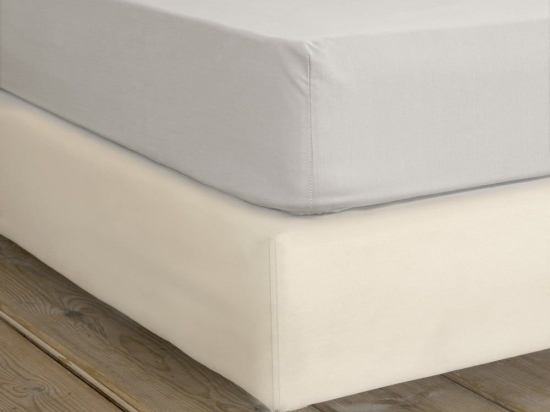 Σεντόνι Unicolors Με Λάστιχο Oat Beige Nima Queen Size 165x240cm 100% Βαμβάκι