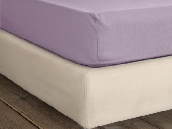 Σεντόνι Unicolors Με Λάστιχο Pale Mauve Nima King Size 185x240cm 100% Βαμβάκι
