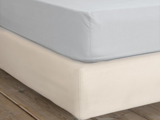 Σεντόνι Unicolors Με Λάστιχο Shiny Grey Nima King Size 185x240cm 100% Βαμβάκι