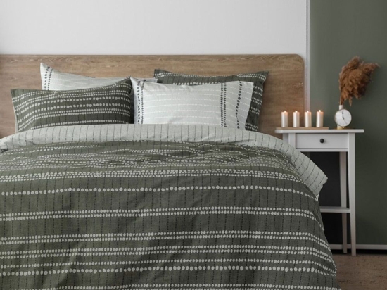 Σεντόνια Bold (Σετ 3τμχ) Green Nima Μονό 170x260cm 100% Βαμβάκι