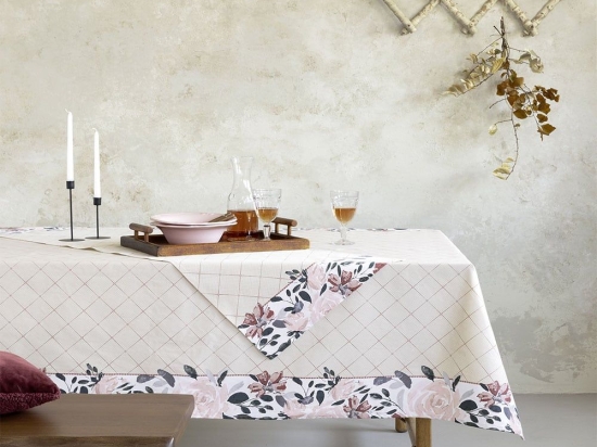 Τραπεζομάντηλο Selina Salmon Nima 150 X 220 100% Βαμβάκι