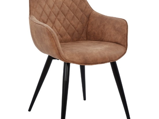 ΠΟΛΥΘΡΟΝΑ MANDO HM8006.03 ΜΕ ΚΑΦΕ NUBUCK ΥΦΑΣΜΑ 60x60x84 εκ.