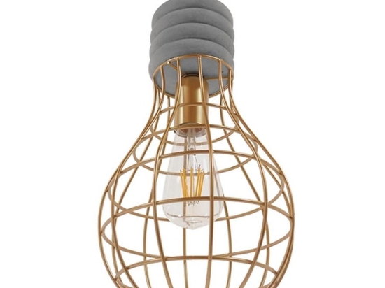 Φωτιστικό Οροφής Durant 01325 Grey-Beige GloboStar Τσιμέντο