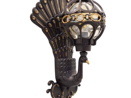 Φωτιστικό Τοίχου-Απλίκα Cornelia 01250 Black GloboStar Μέταλλο,Γυαλί