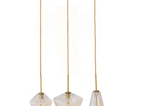 Φωτιστικό Οροφής Amaris 00977 3xΕ27 75x30x30cm Fume Honey GloboStar