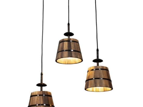 Φωτιστικό Οροφής Cebu 00889 3xΕ27 55,5x18,5x210cm Black-Brown GloboStar