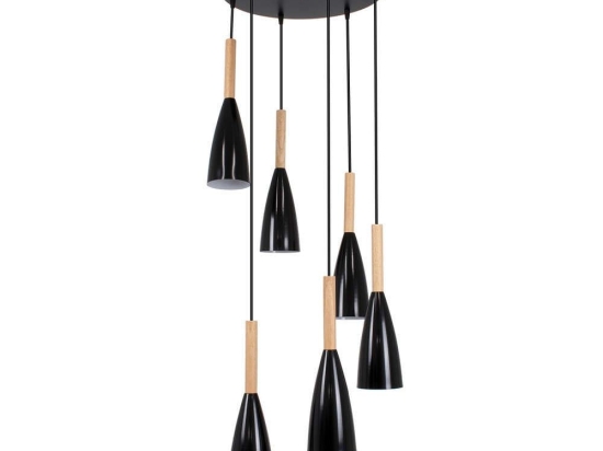 Φωτιστικό Οροφής Dillon 00628 6xΕ27 Με Πλέγμα Φ52x130cm Black GloboStar