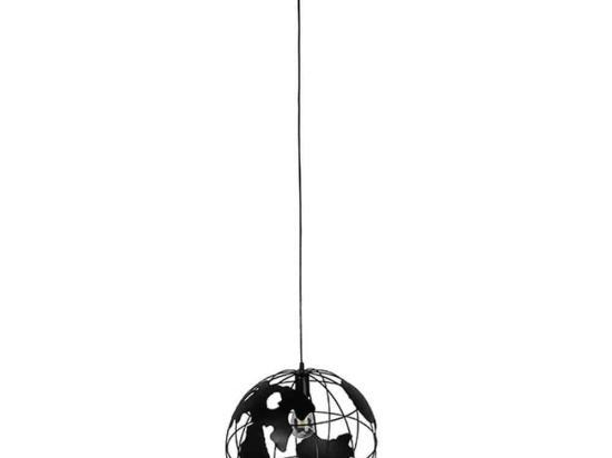 Φωτιστικό Οροφής Earth 01663 1xΕ27 Με Πλέγμα Φ40x40cm Black GloboStar