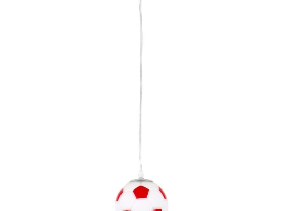 Φωτιστικό Οροφής Παιδικό Football 00642 1xΕ27 Φ15x18cm Red-White GloboStar