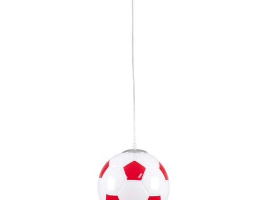 Φωτιστικό Οροφής Παιδικό Football 00646 1xΕ27 Φ25x25cm Red-White GloboStar