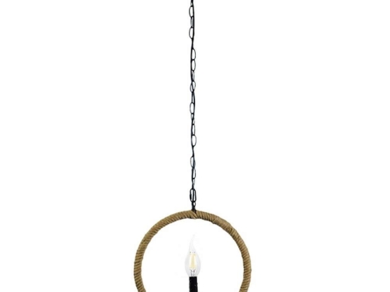 Φωτιστικό Οροφής Hunter 10001111 1xE14 Φ33x33cm Black-Beige GloboStar
