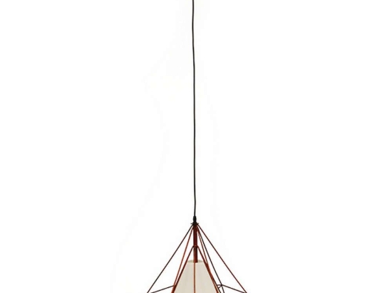 Φωτιστικό Οροφής Kairi 01623 1xΕ27 Με Πλέγμα Φ38x39cm Rust-White GloboStar
