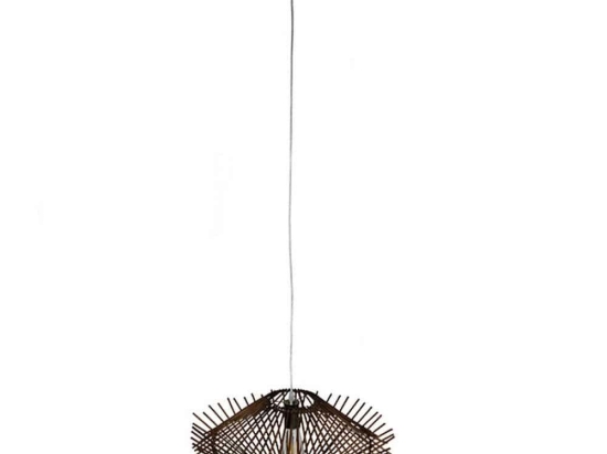 Φωτιστικό Οροφής Maddy 01602 1xΕ27 Φ50x23cm Dark Brown GloboStar