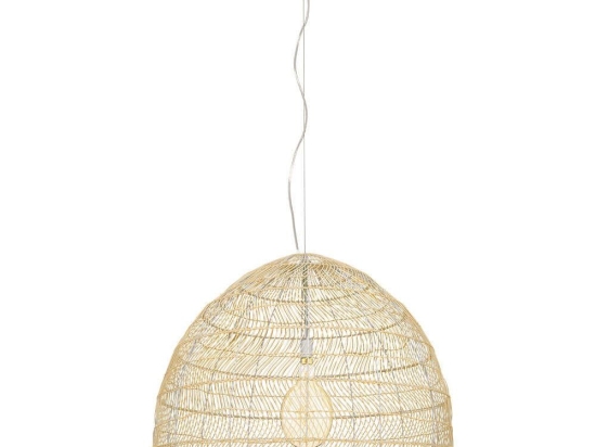Φωτιστικό Οροφής Malibu 00974 1xΕ27 Φ100x86cm Beige GloboStar
