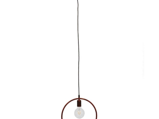 Φωτιστικό Οροφής Omicron 01579 1xΕ27 Φ33x4x33cm Rust GloboStar