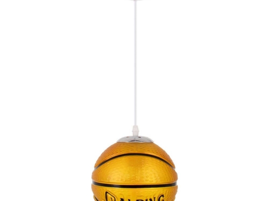 Φωτιστικό Οροφής Παιδικό Spalding Nba 00645 1xΕ27 Φ18x18cm Orange GloboStar