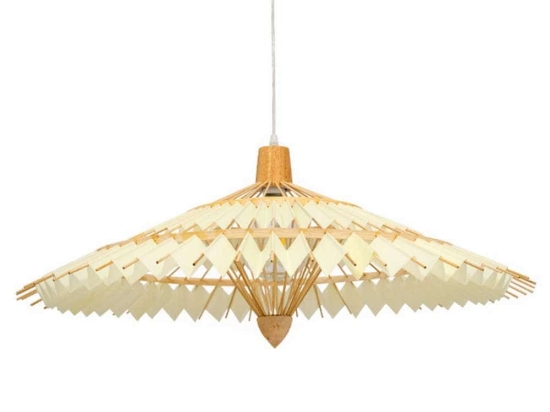 Φωτιστικό Οροφής Ventalia 00895 1xΕ27 Φ80x40cm Brown GloboStar