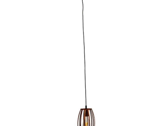 Φωτιστικό Οροφής Zebra 01639 1xΕ27 Με Πλέγμα Φ15x25cm Rust GloboStar
