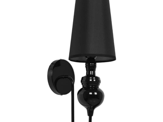 Φωτιστικό Τοίχου - Απλίκα Laura 01500 1xE27 Φ15cm 15x21x48cm Black GloboStar