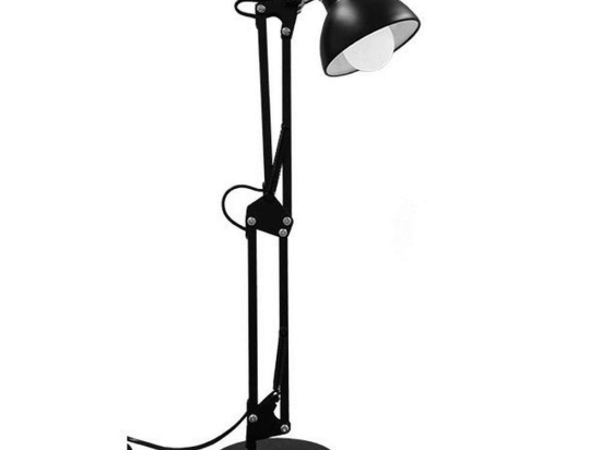 Φωτιστικό Επιτραπέζιο Γραφείου Desk 01538 1xE27 Φ12x67cm Black GloboStar
