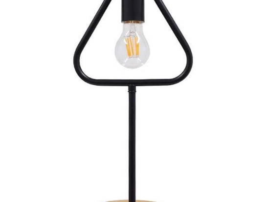 Φωτιστικό Επιτραπέζιο Honor Triangle 01436 1xE27 20x20x40cm Black GloboStar