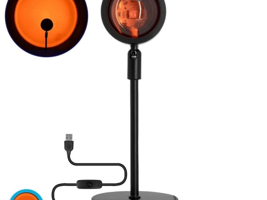 Φωτιστικό Επιτραπέζιο Sunset 00813 Led 12W Με Projector Lens Εφέ Orange GloboStar