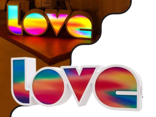 Φωτιστικό Επιτραπέζιο Επαναφορτιζόμενο Multicolor Love 76553 Led 2W 36x13,5x4,8cm Multi GloboStar