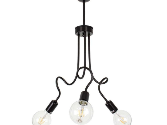 Φωτιστικό Οροφής Aspect 00787 3xE27 Με Πλέγμα Φ42x60cm Black GloboStar