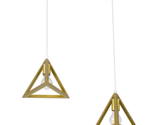 Φωτιστικό Οροφής Triangle 00615 E27 60x22x130cm Gold GloboStar