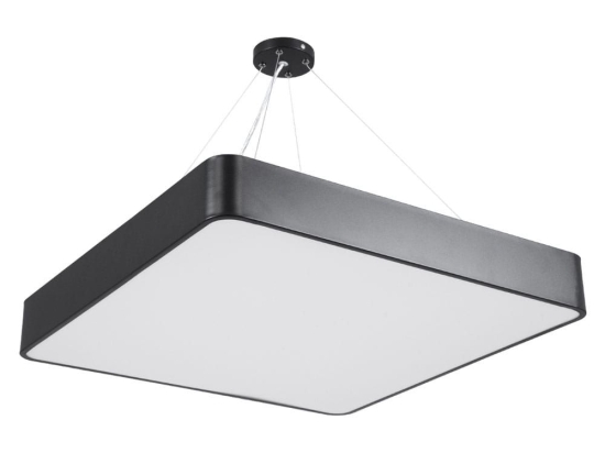 Φωτιστικό Οροφής Πλαφονιέρα Kamala 61208-P Led 75W 60x60x8cm Black GloboStar