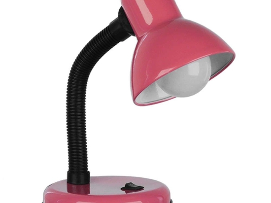 Φωτιστικό Επιτραπέζιο Student 01534 Φ12x32cm 1xE27 Pink GloboStar