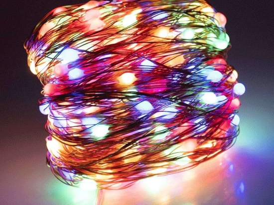 Χριστουγεννιάτικα Λαμπάκια Σειρά 200 Led 85844 20m Με 8 Προγράμματα 1,3W RGB Bronze GloboStar