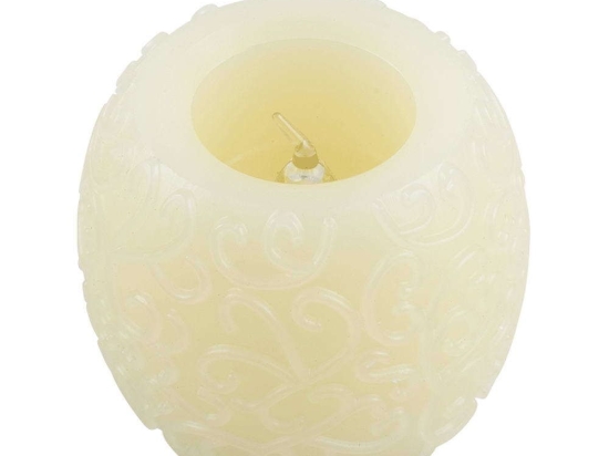 Διακοσμητικό Κερί Led 79537 Φ6x5cm Με Μπαταρία 2700K Beige GloboStar Πλαστικό