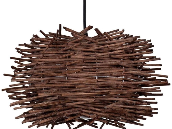 Φωτιστικό Οροφής Minorca 01732 Φ30x18cm 1xE27 Brown GloboStar
